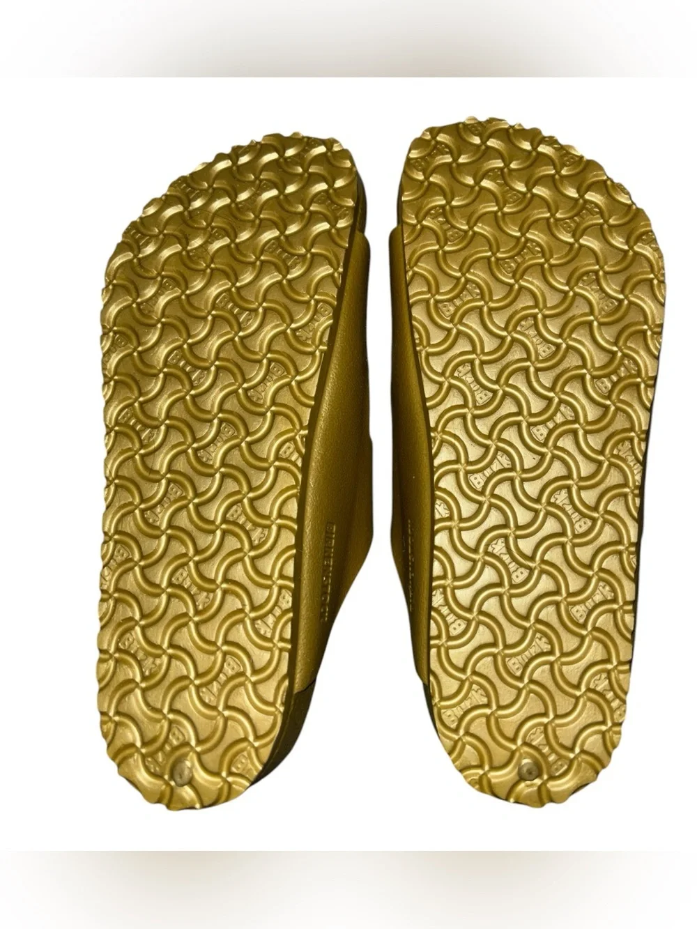 Birkenstock Arizona Essentials EVA  Slide Gold Sandal Shoes Size 34 Youth 3